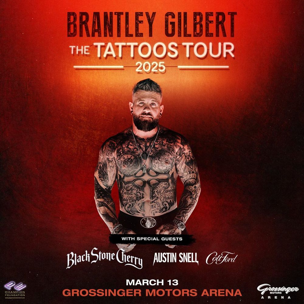 Brantley Gilbert w/ Black Stone Cherry, Austin Snell & Colt Ford